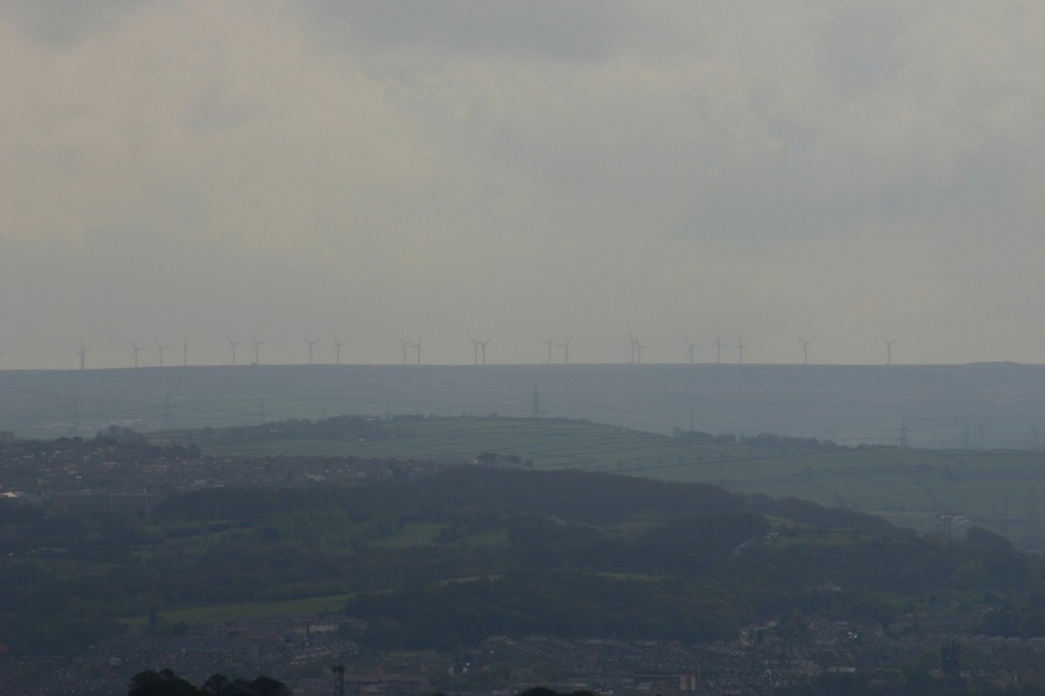 Wind Turbines, Looking South From My Roof
